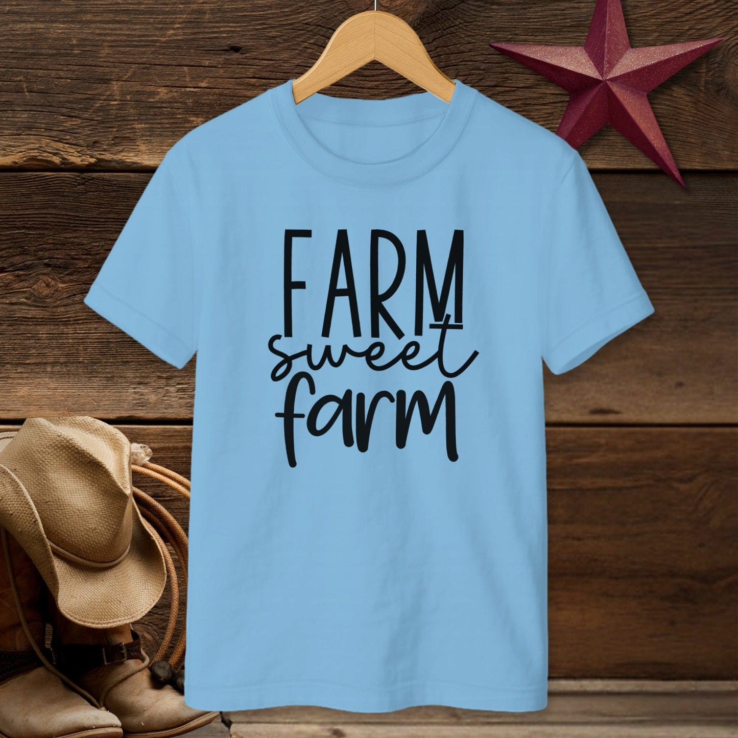 Farm Sweet Farm Words T-shirt (Youth)