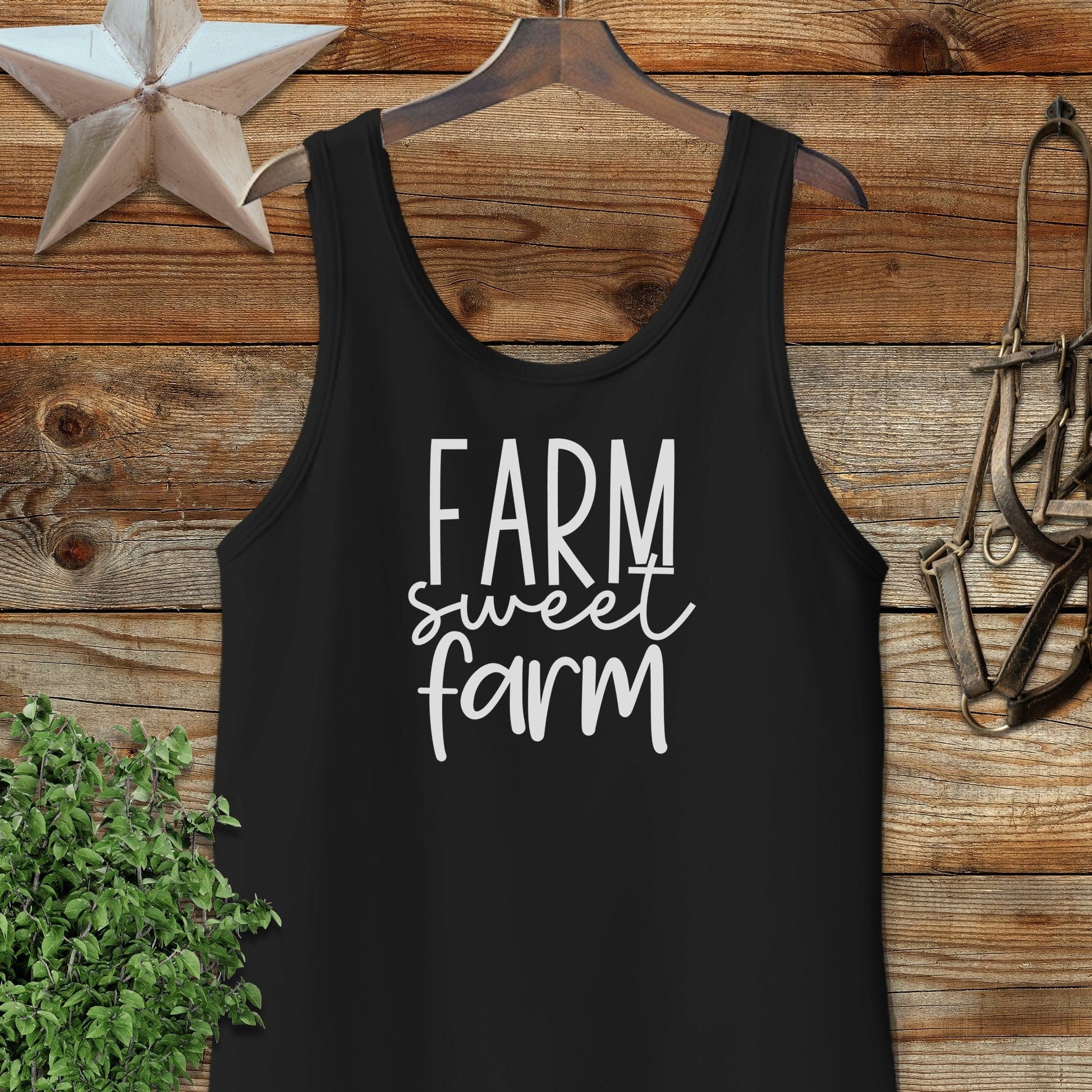 Farm Sweet Farm Words Tank Top