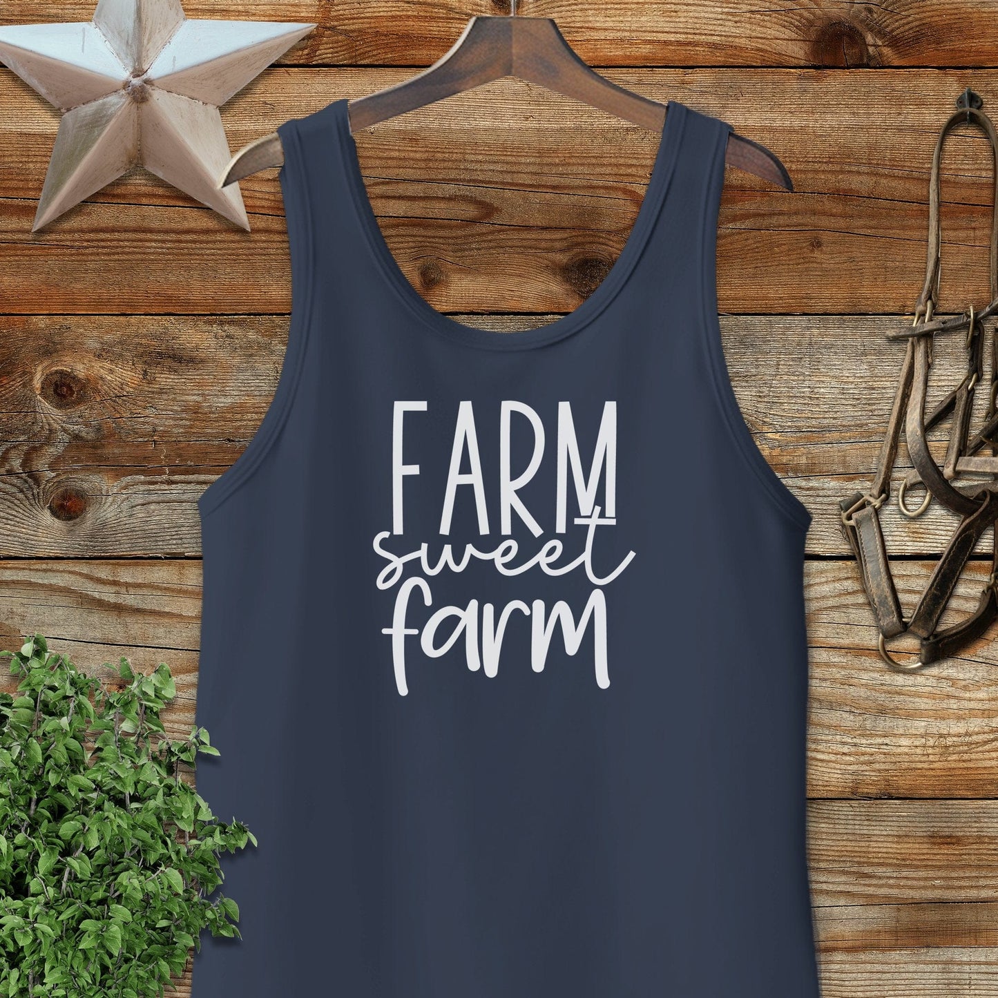 Farm Sweet Farm Words Tank Top