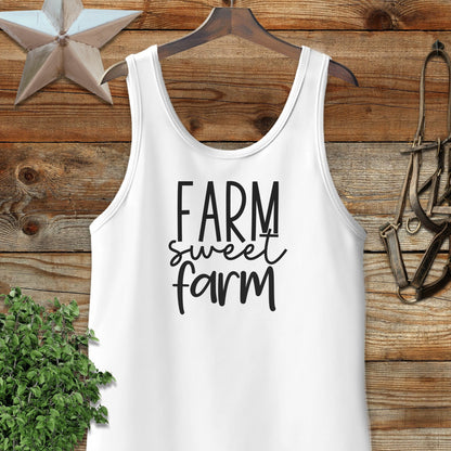 Farm Sweet Farm Words Tank Top