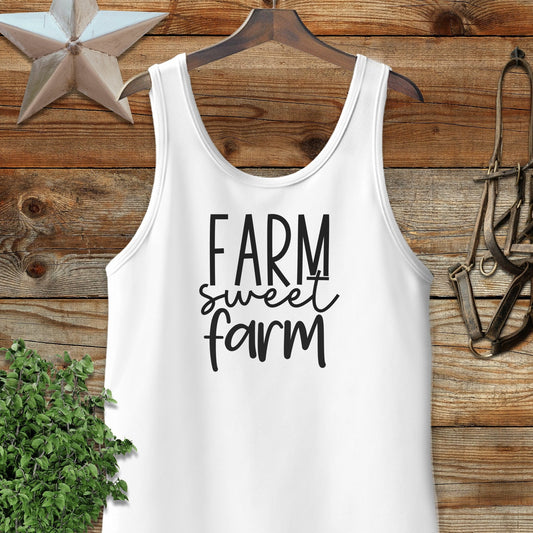 Farm Sweet Farm Words Tank Top