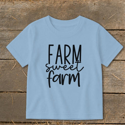 Farm Sweet Farm Words Toddler Tee