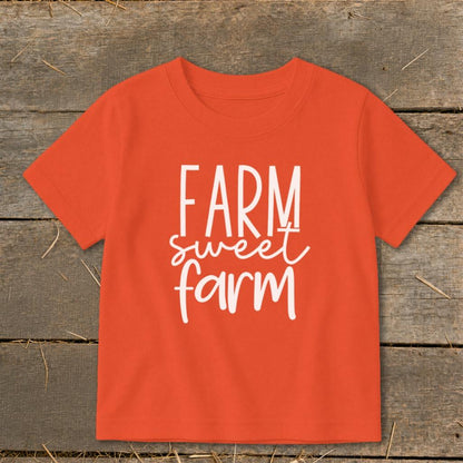 Farm Sweet Farm Words Toddler Tee