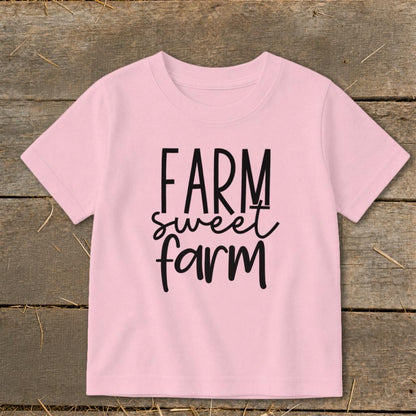 Farm Sweet Farm Words Toddler Tee