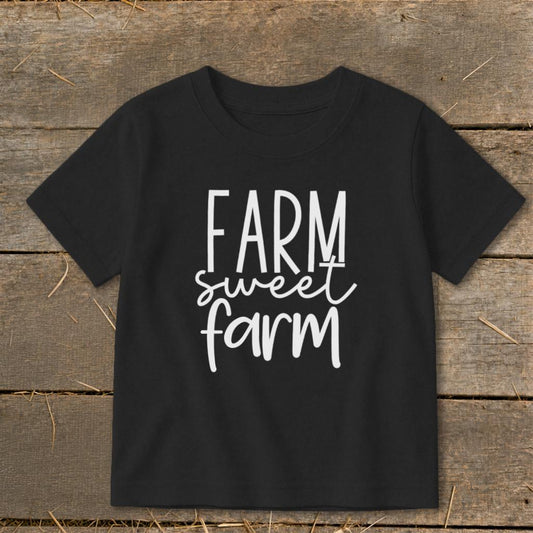 Farm Sweet Farm Words Toddler Tee