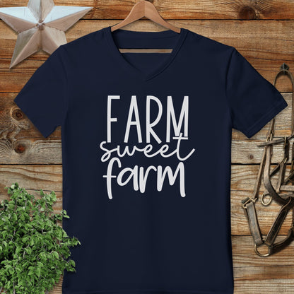 Farm Sweet Farm Words V-neck