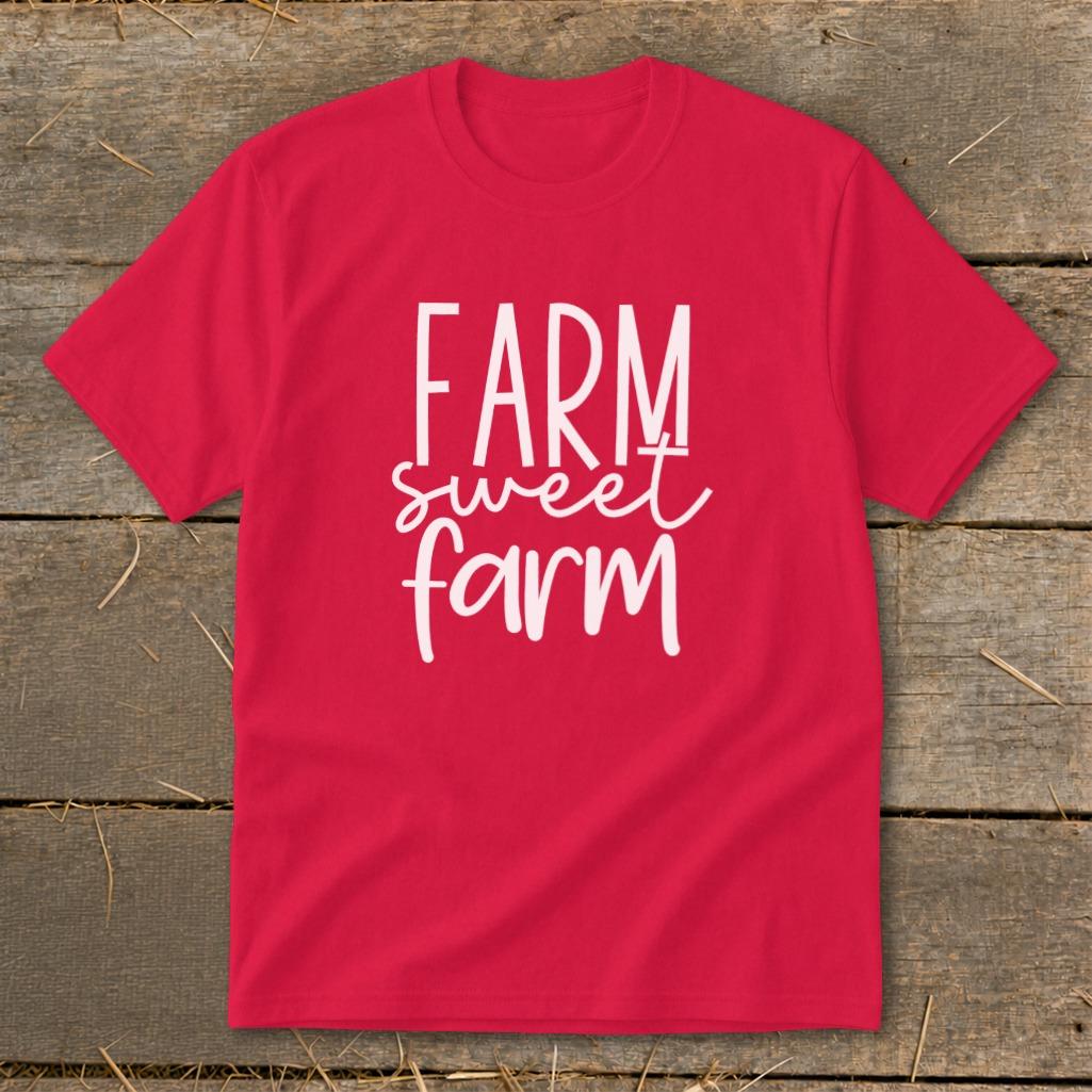 Farm Sweet Farm Words Youth Tee
