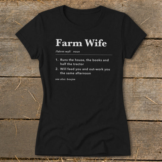 Farm Wife Definition Ladies Tee