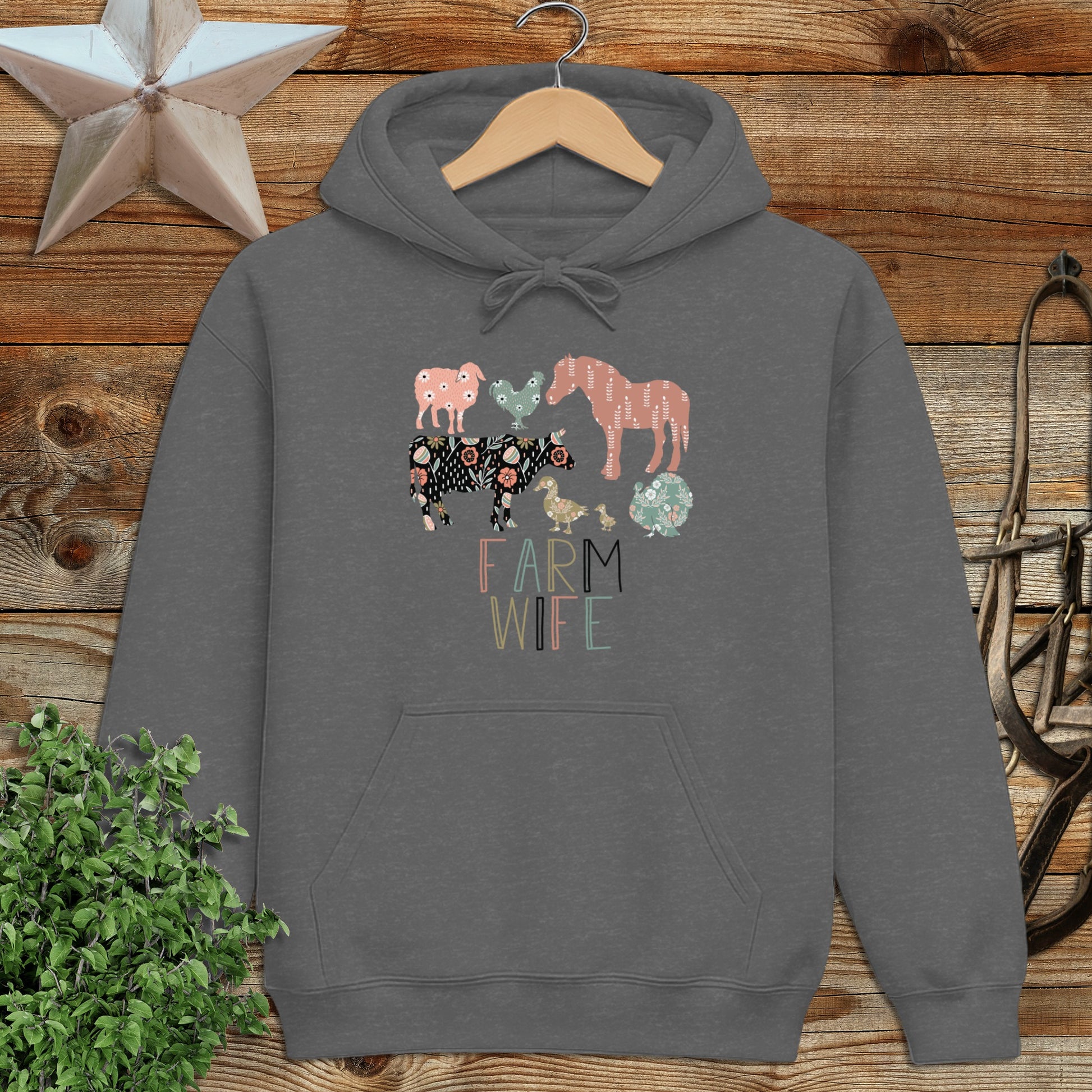 Farm Wife Pattern Hoodie