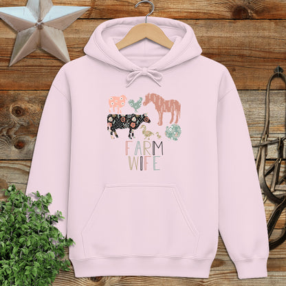 Farm Wife Pattern Hoodie