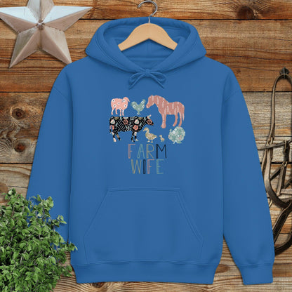 Farm Wife Pattern Hoodie