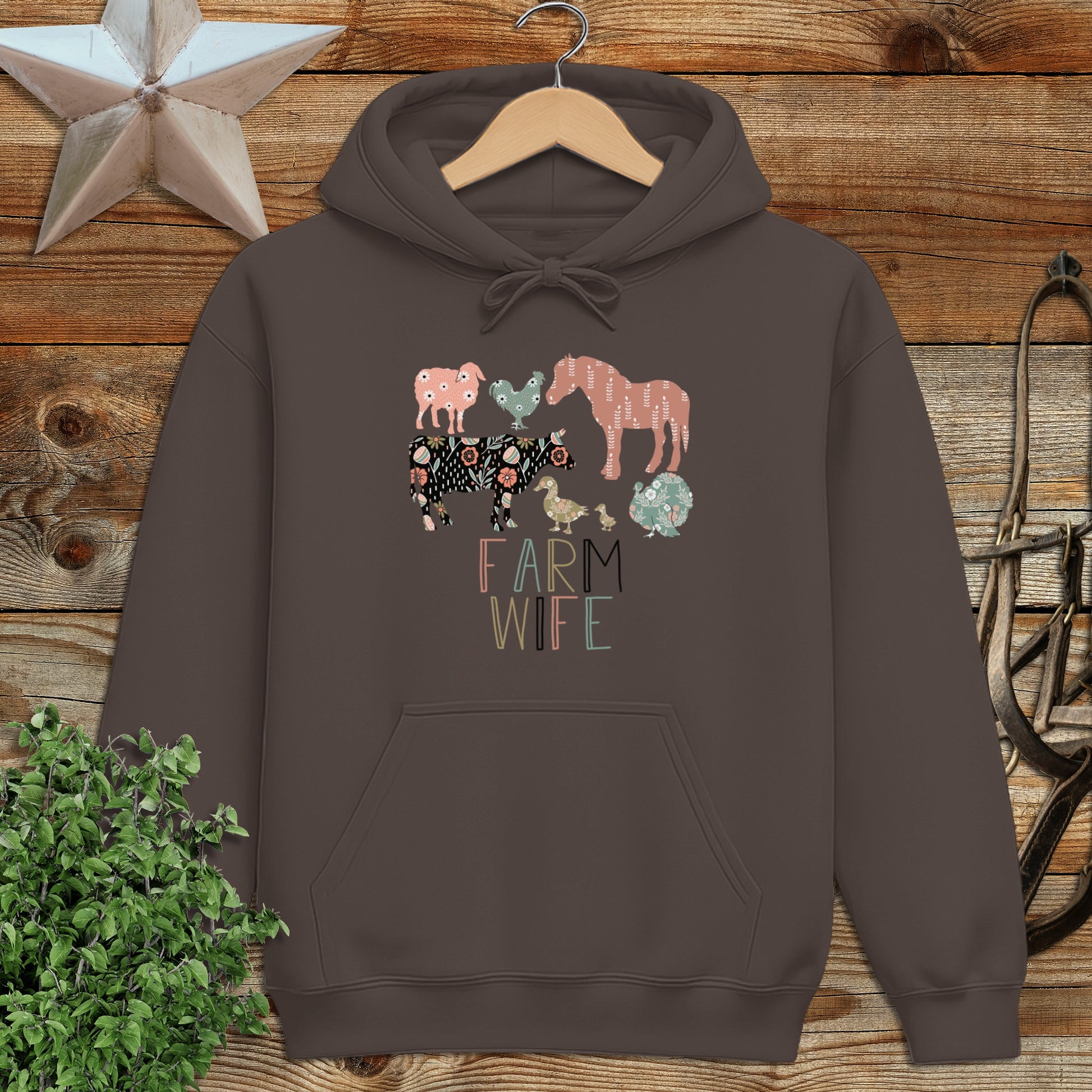 Farm Wife Pattern Hoodie