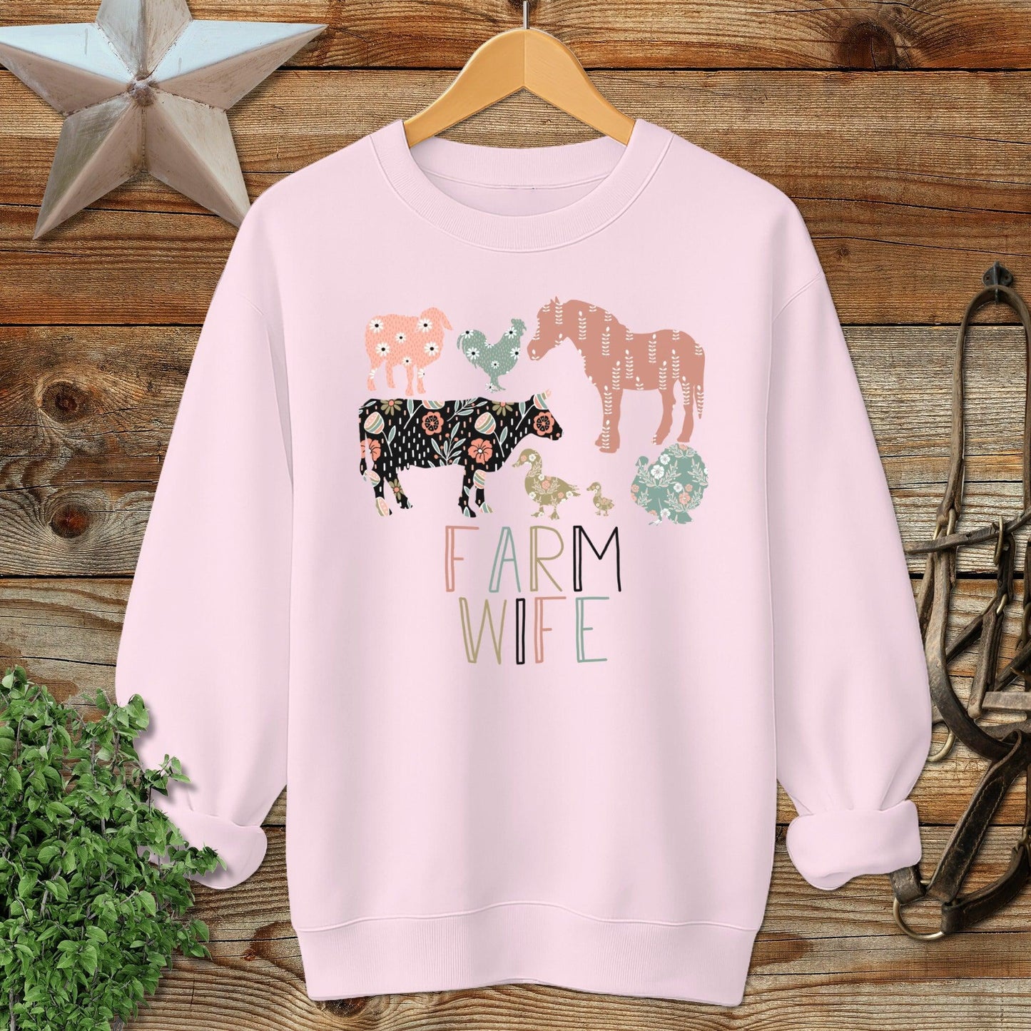 Farm Wife Pattern Sweatshirt