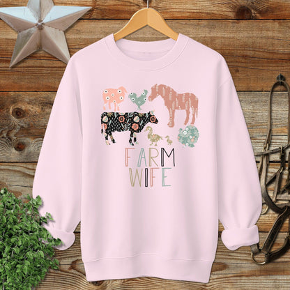 Farm Wife Pattern Sweatshirt