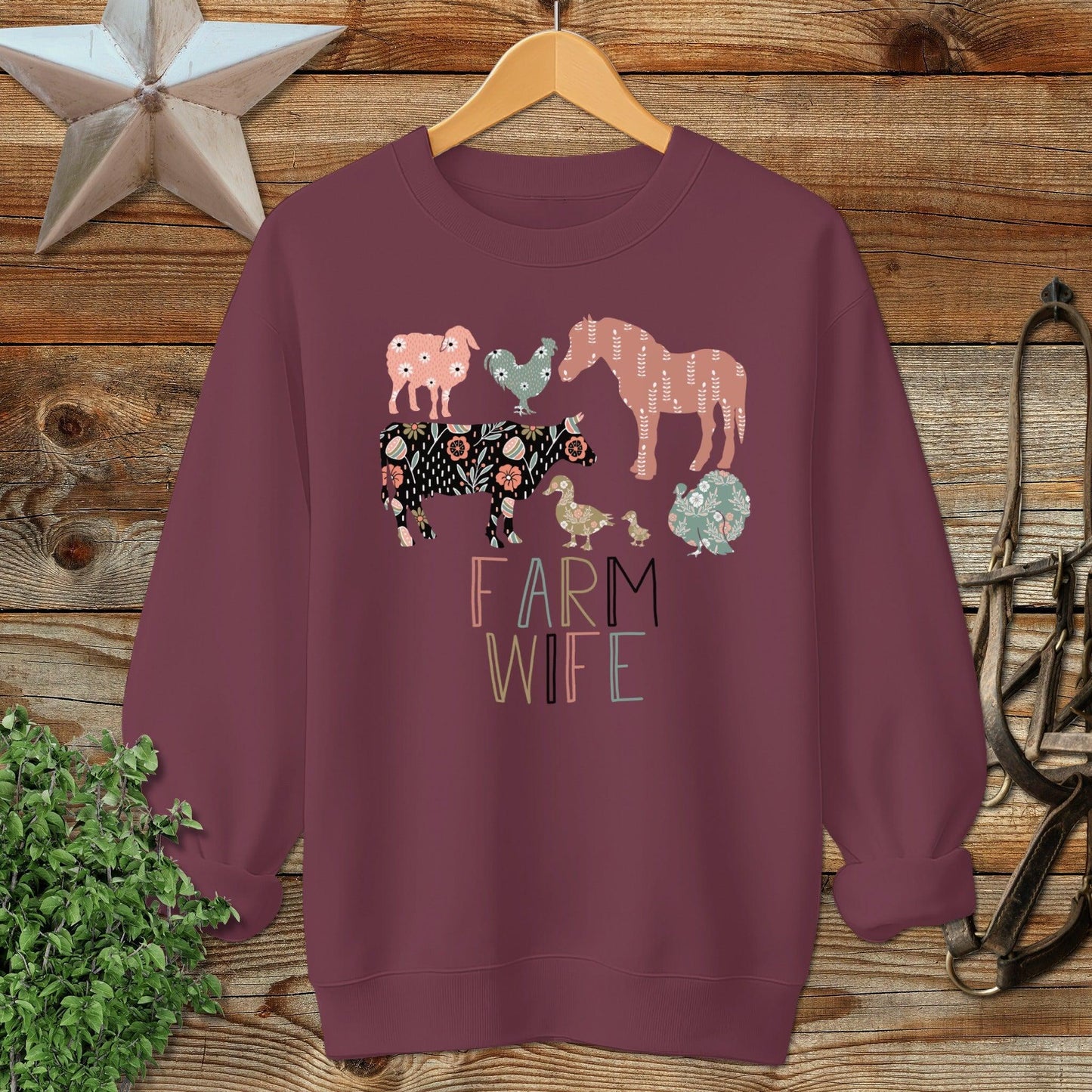 Farm Wife Pattern Sweatshirt