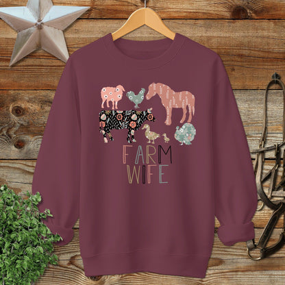 Farm Wife Pattern Sweatshirt