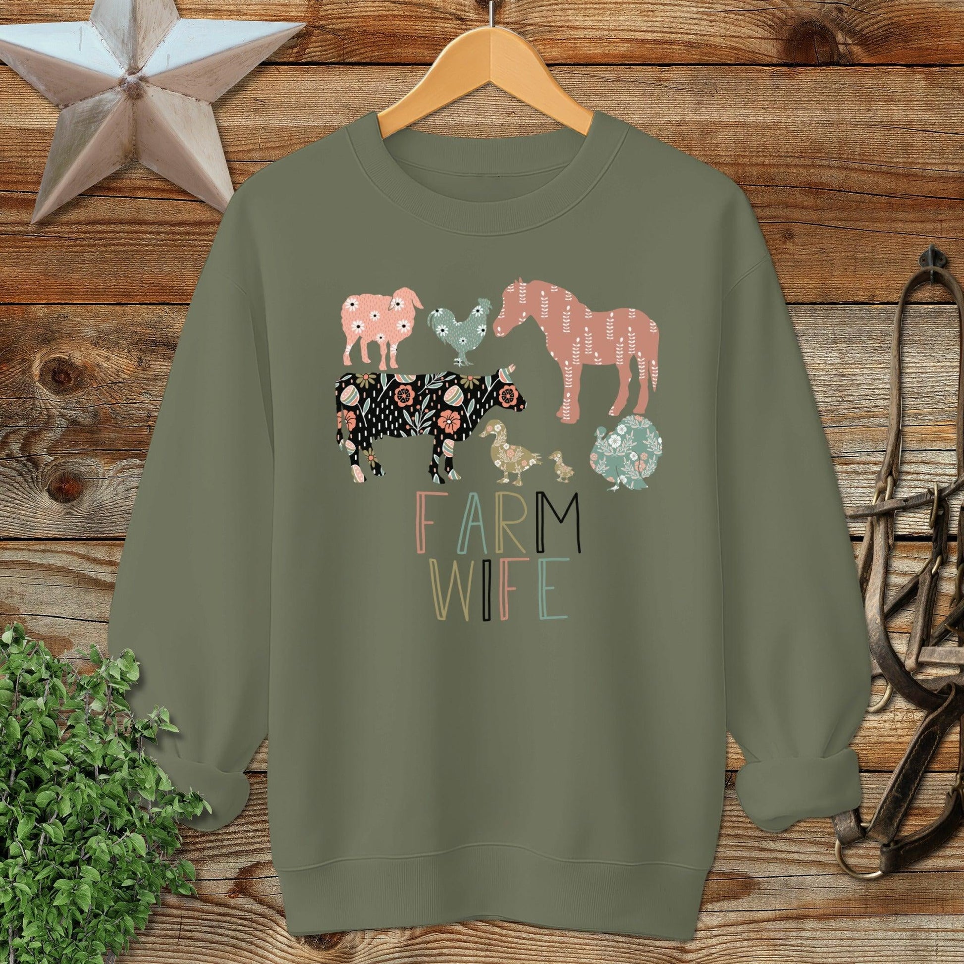 Farm Wife Pattern Sweatshirt