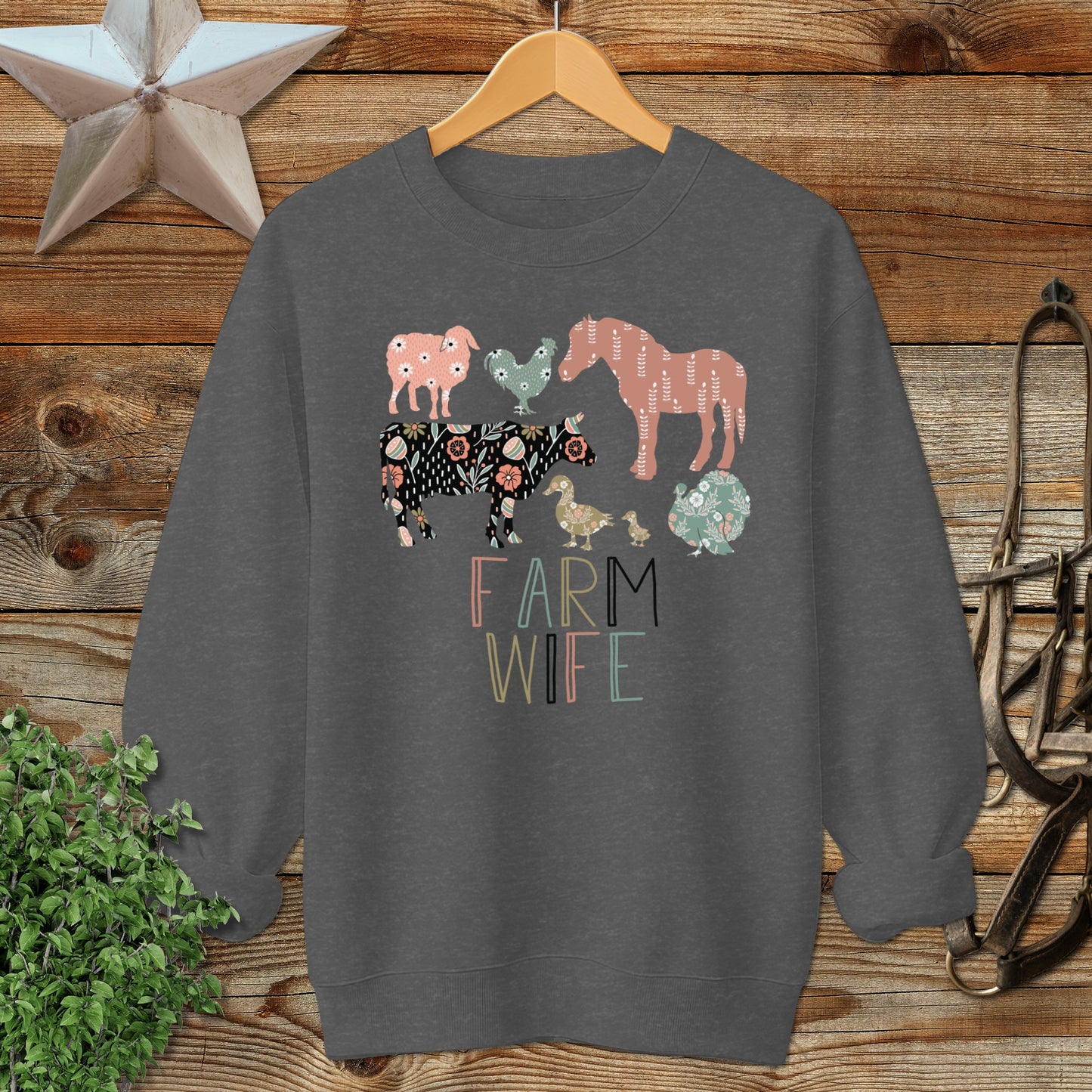 Farm Wife Pattern Sweatshirt