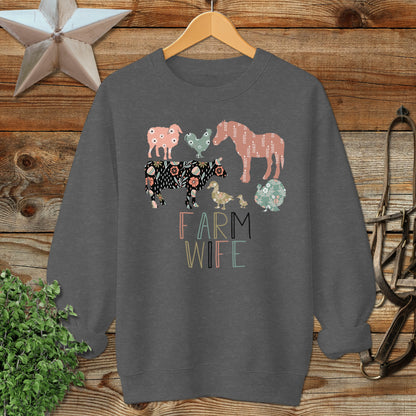 Farm Wife Pattern Sweatshirt