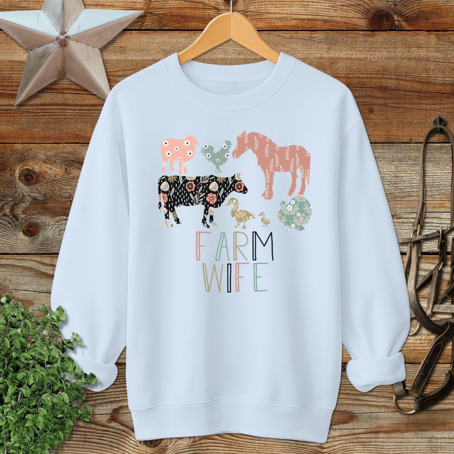 Farm Wife Pattern Sweatshirt