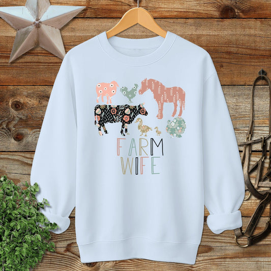 Farm Wife Pattern Sweatshirt