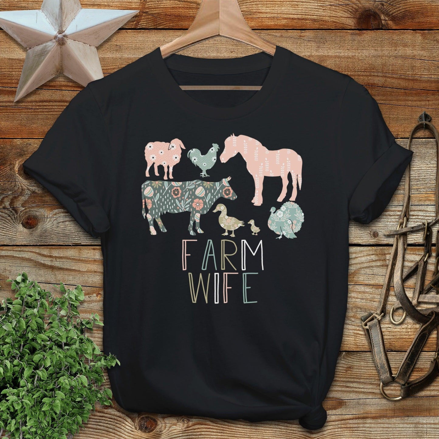 Farm Wife Pattern T-Shirt