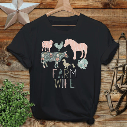 Farm Wife Pattern T-Shirt