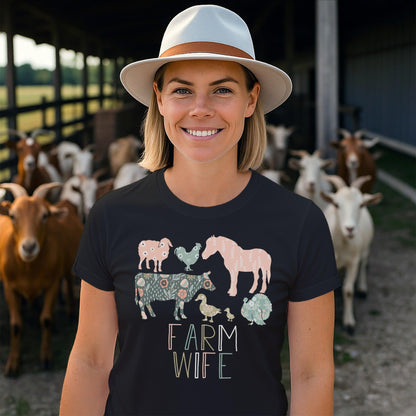 Farm Wife Pattern T-Shirt