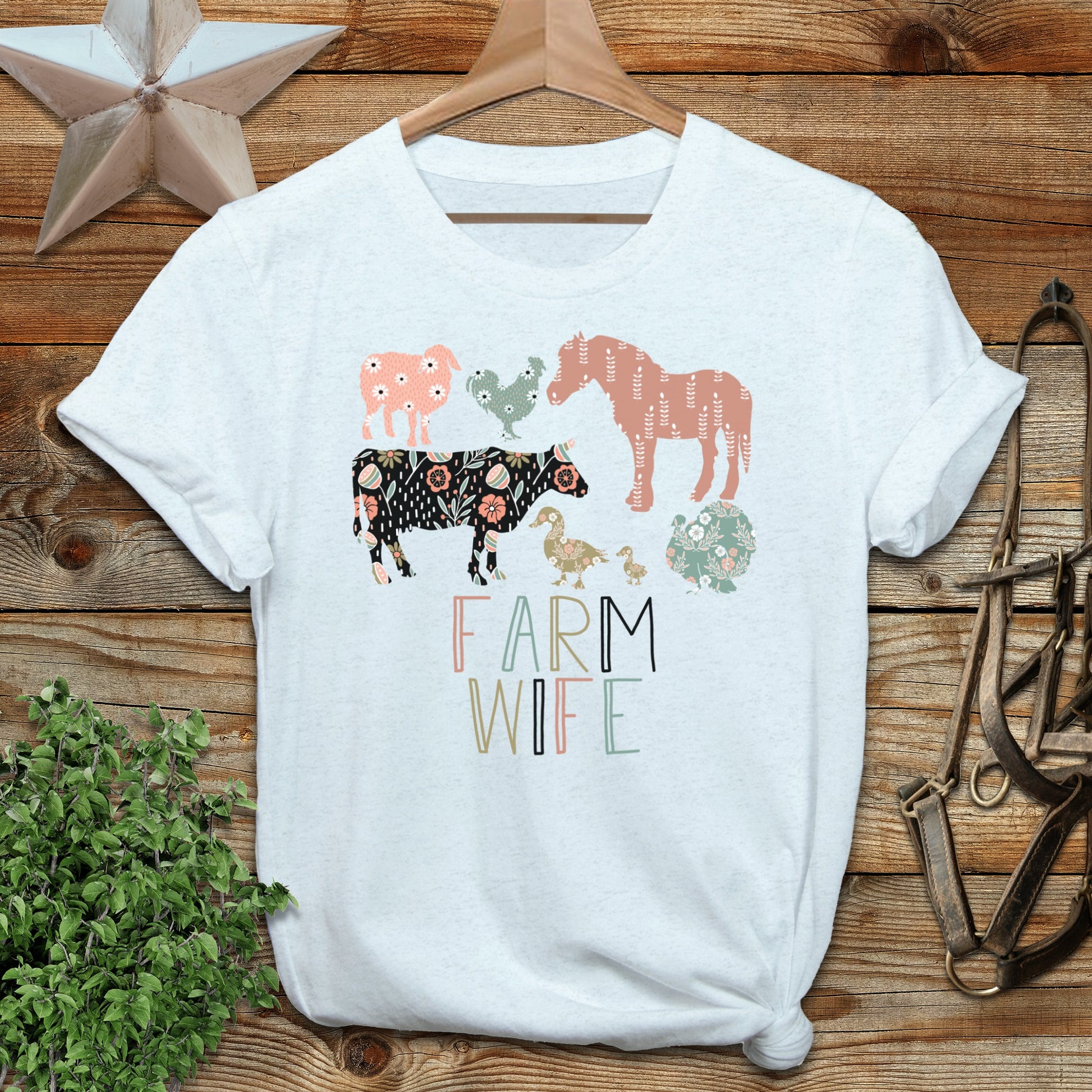 Farm Wife Pattern T-Shirt