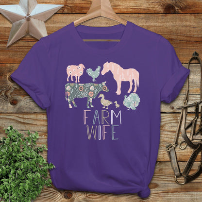 Farm Wife Pattern T-Shirt