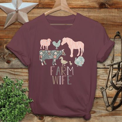 Farm Wife Pattern T-Shirt