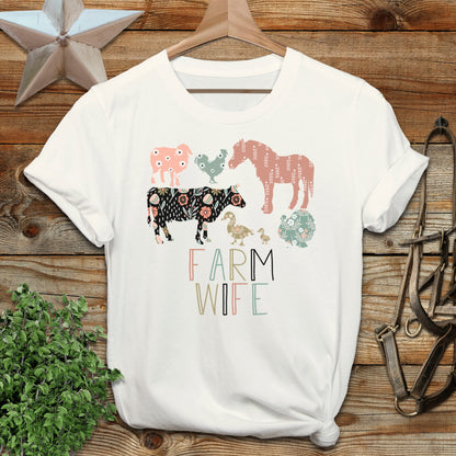 Farm Wife Pattern T-Shirt