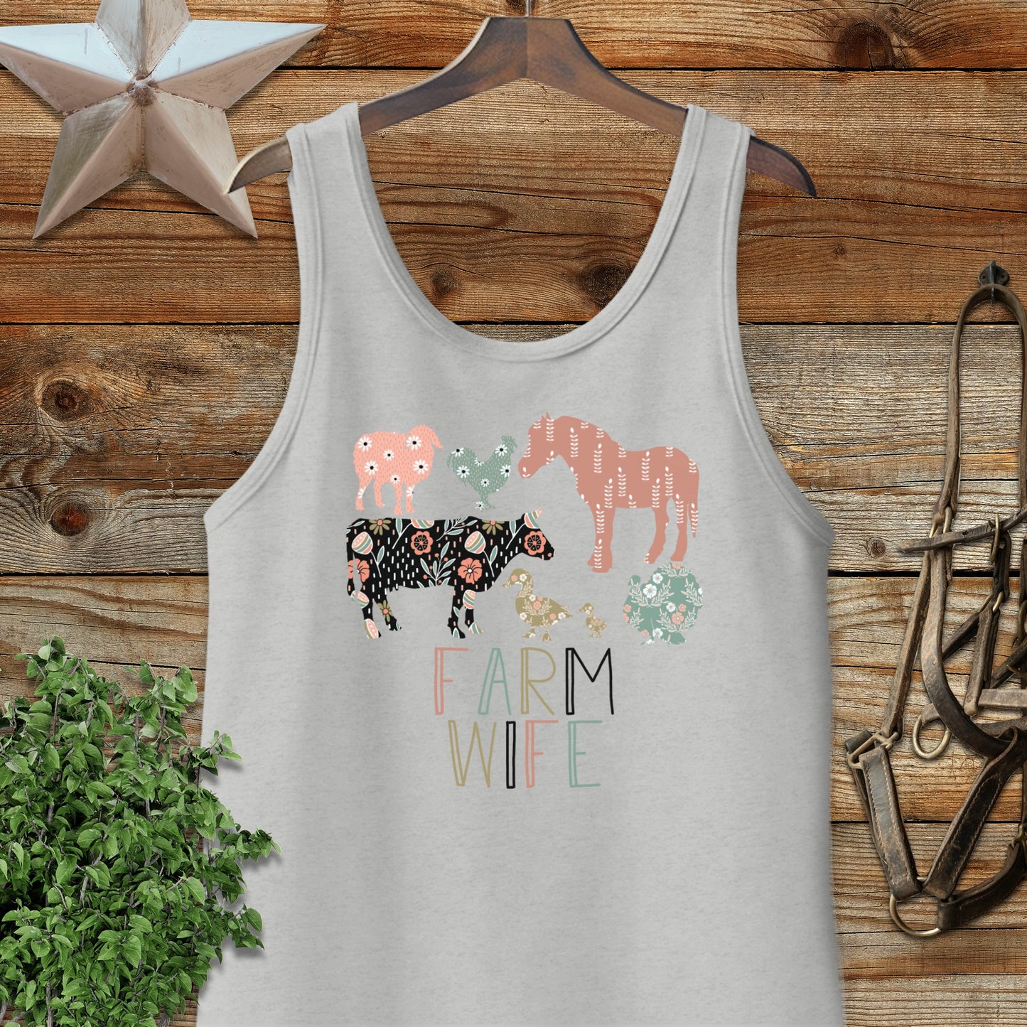 Farm Wife Pattern Tank Top