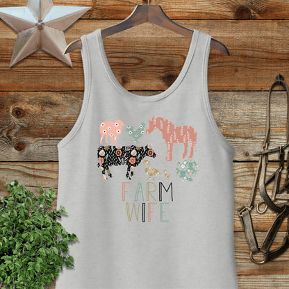 Farm Wife Pattern Tank Top