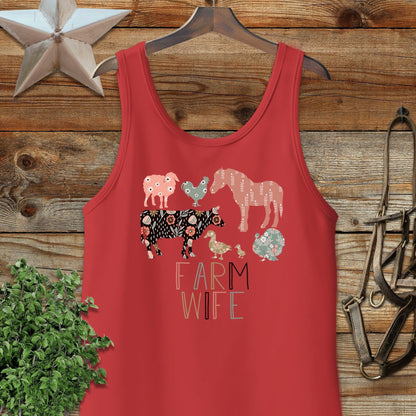 Farm Wife Pattern Tank Top