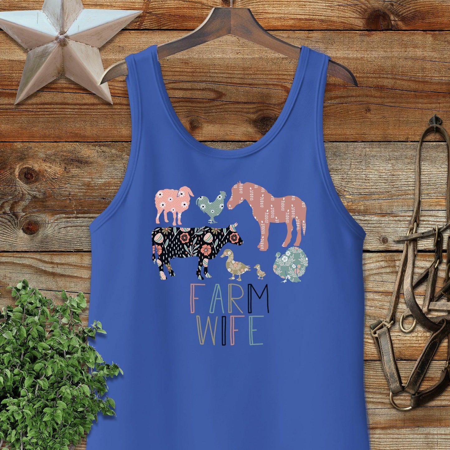 Farm Wife Pattern Tank Top