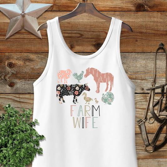 Farm Wife Pattern Tank Top