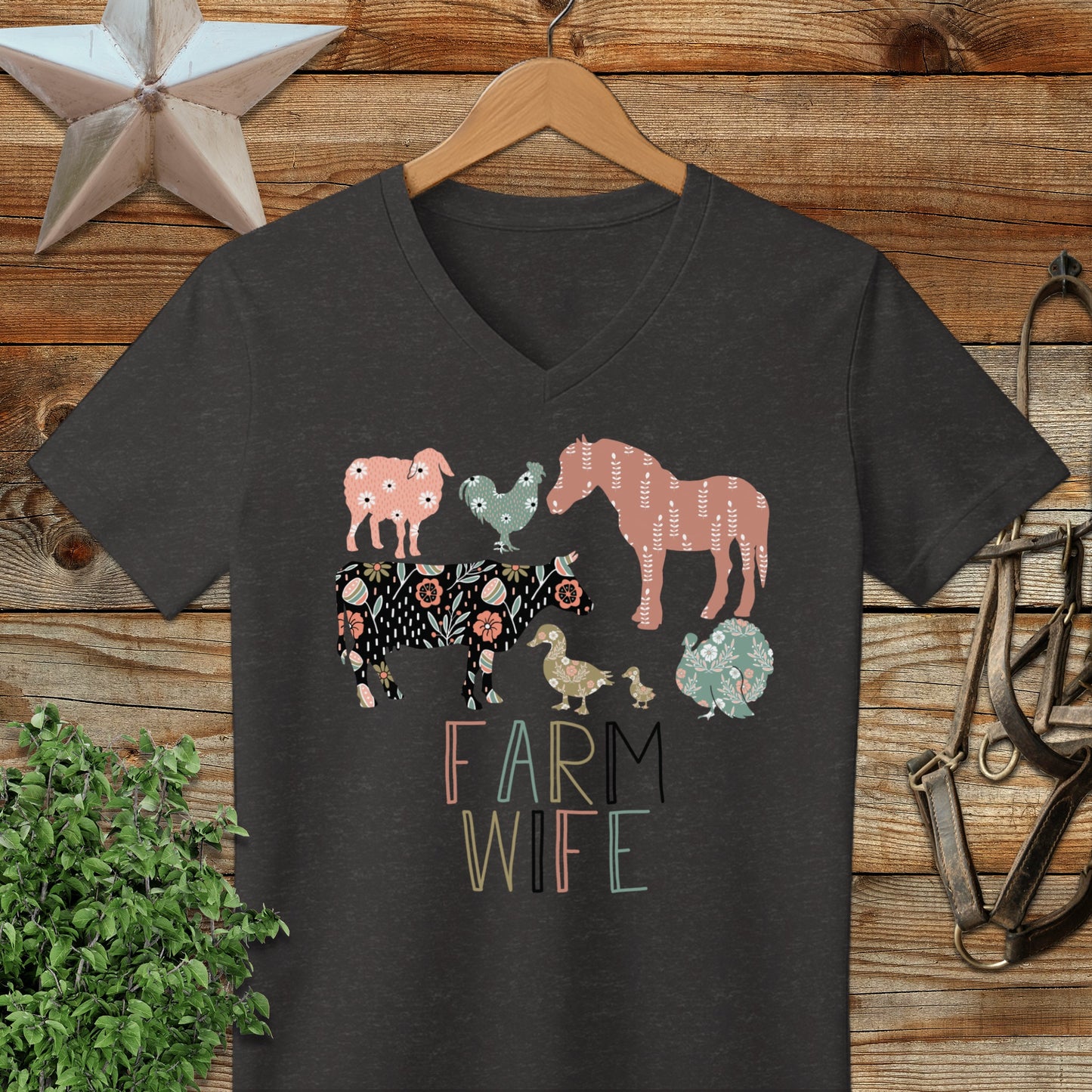 Farm Wife Pattern V-neck