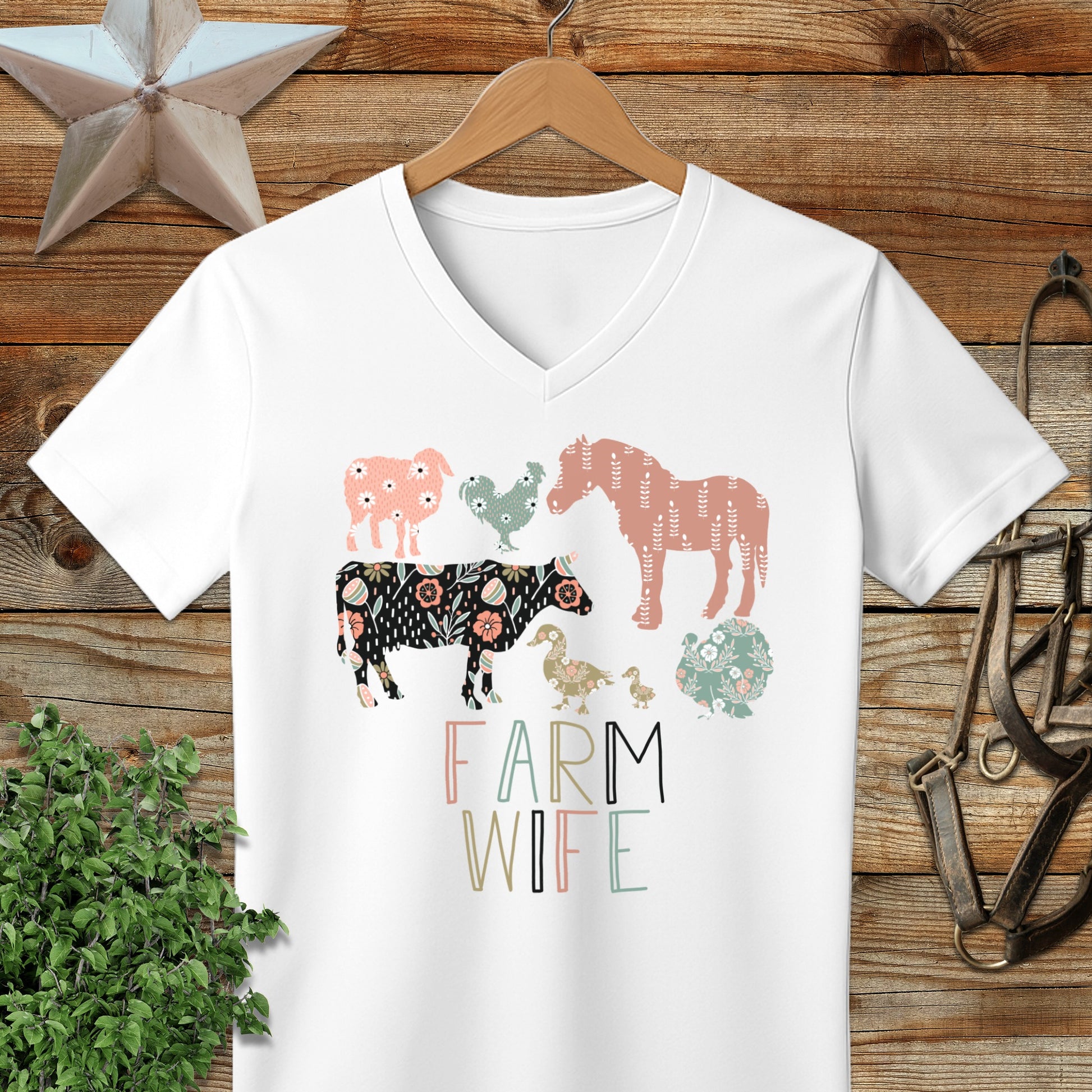 Farm Wife Pattern V-neck