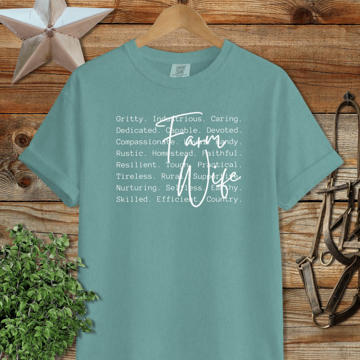 Farm Wife Words Heavyweight Tee