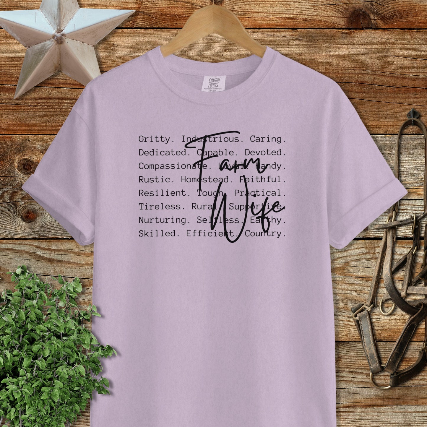 Farm Wife Words Heavyweight Tee