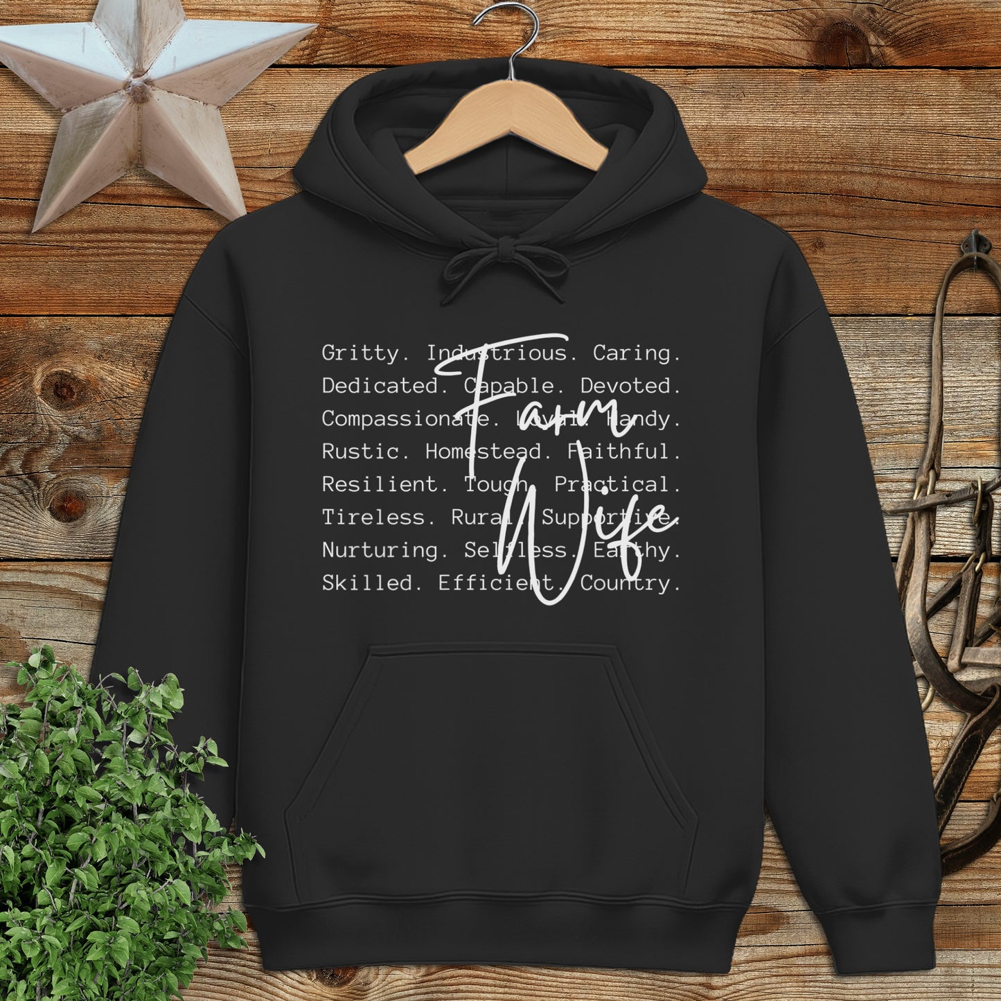 Farm Wife Words Hoodie