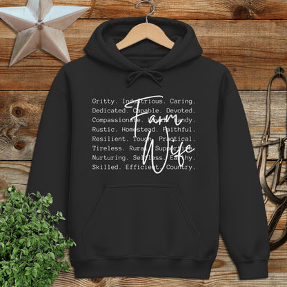 Farm Wife Words Hoodie