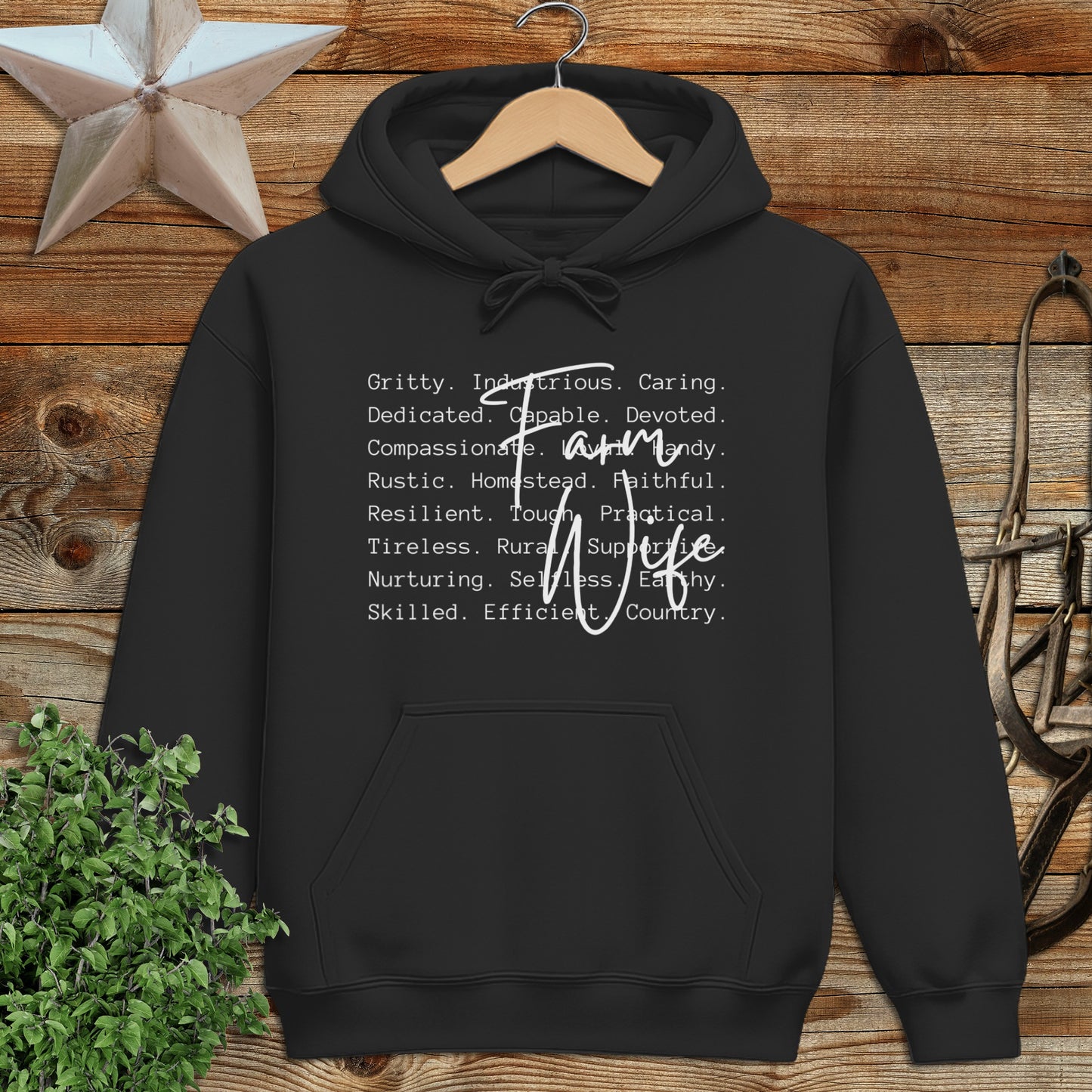 Farm Wife Words Hoodie