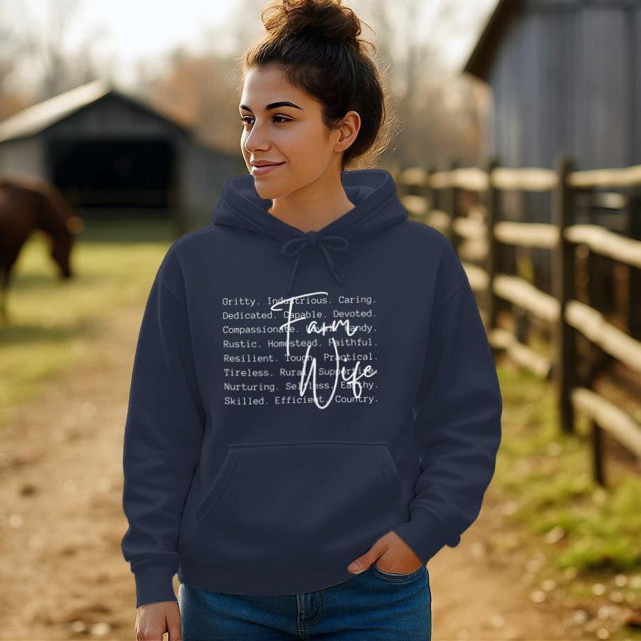 Farm Wife Words Hoodie