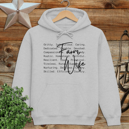 Farm Wife Words Hoodie
