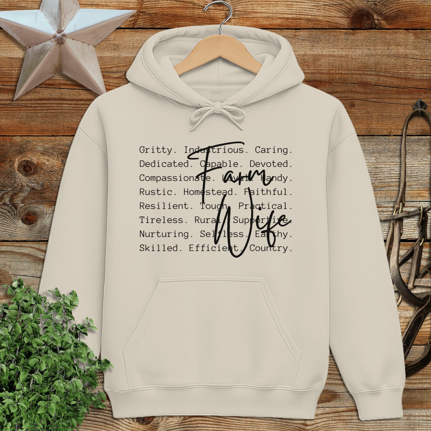 Farm Wife Words Hoodie