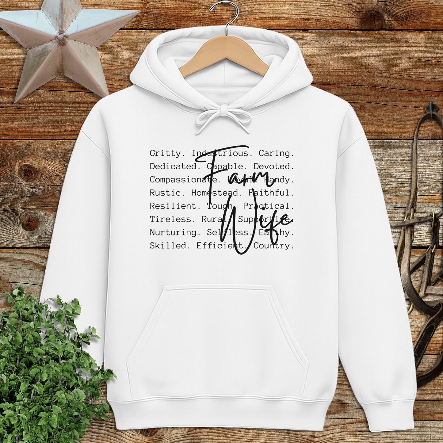 Farm Wife Words Hoodie