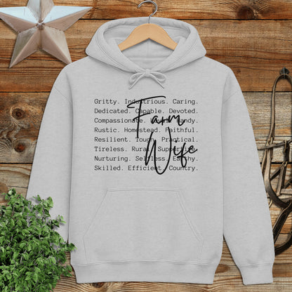 Farm Wife Words Hoodie