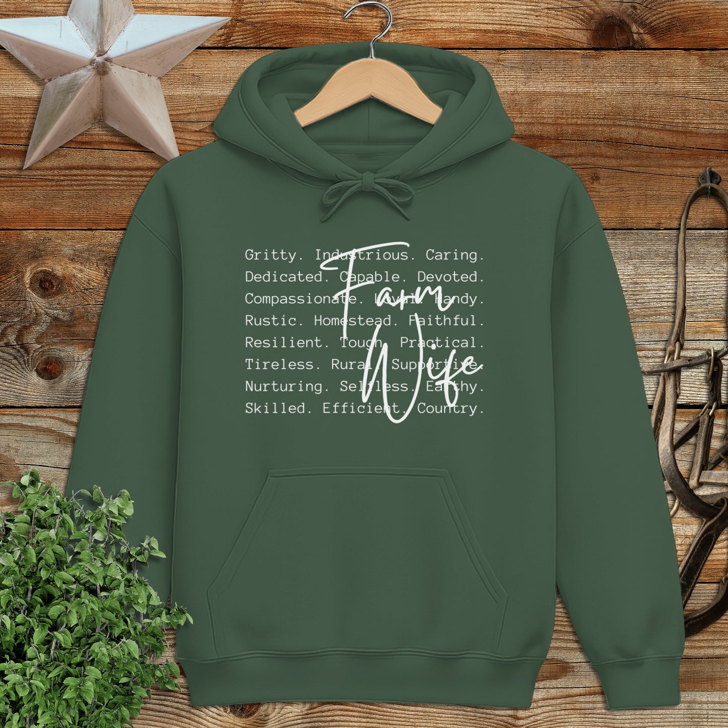Farm Wife Words Hoodie